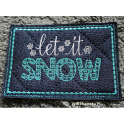 Stickdatei - ITH Postkarte Let it Snow